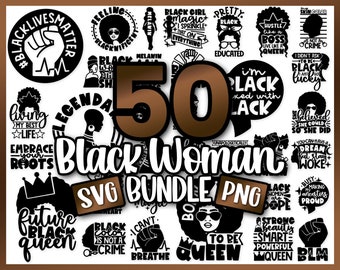 Black woman Svg Bundle | Afro Woman Svg | African American Svg