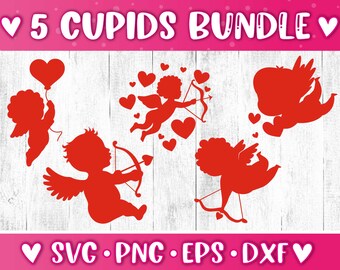 Cupid SVG Bundle, Valentines Shirt Svg Bundle, Cupids for Cricut, Cute Cupid PNG, Love Designs Svg