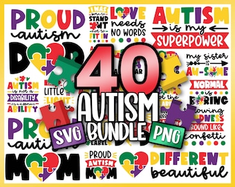 Autism Svg Bundle | Svg Files for Cricut and Silhouette