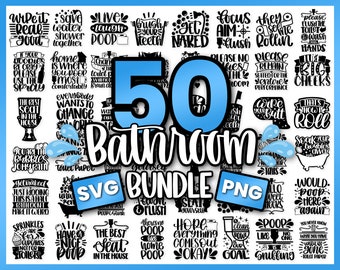 Bathroom Svg Bundle | Bathroom Signs Svg Cut Files | Cricut svg