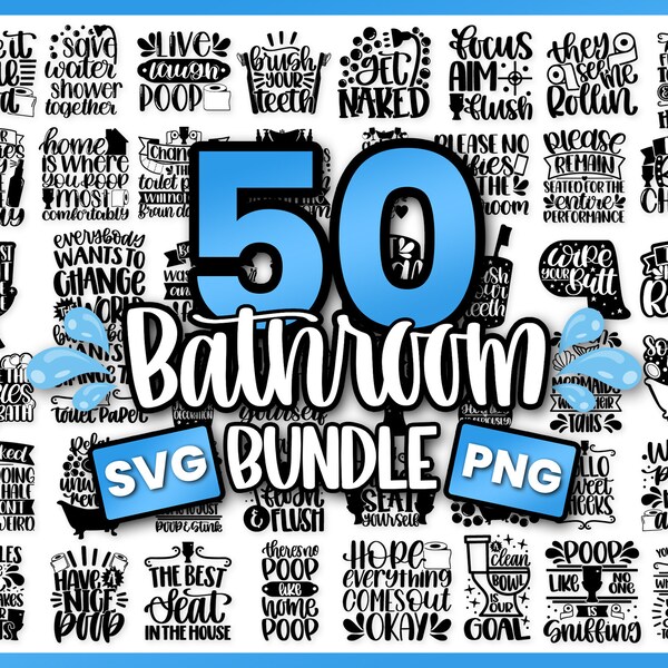 Badezimmer Bundle | Badezimmer Schilder geschnitten Dateien | Cricut svg