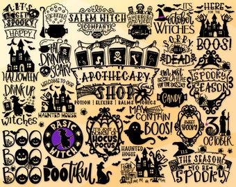 Halloween Svg Bundle Witch Svg Svg Files for Cricut