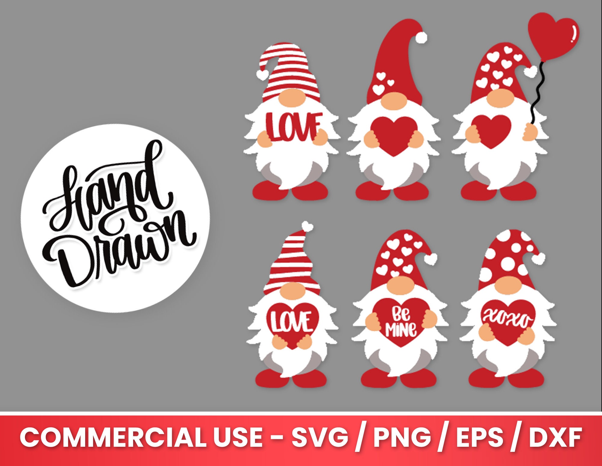 Valentines Day Svg | Gnome Svg Bundle | Valentines Gnomes Svg - Etsy