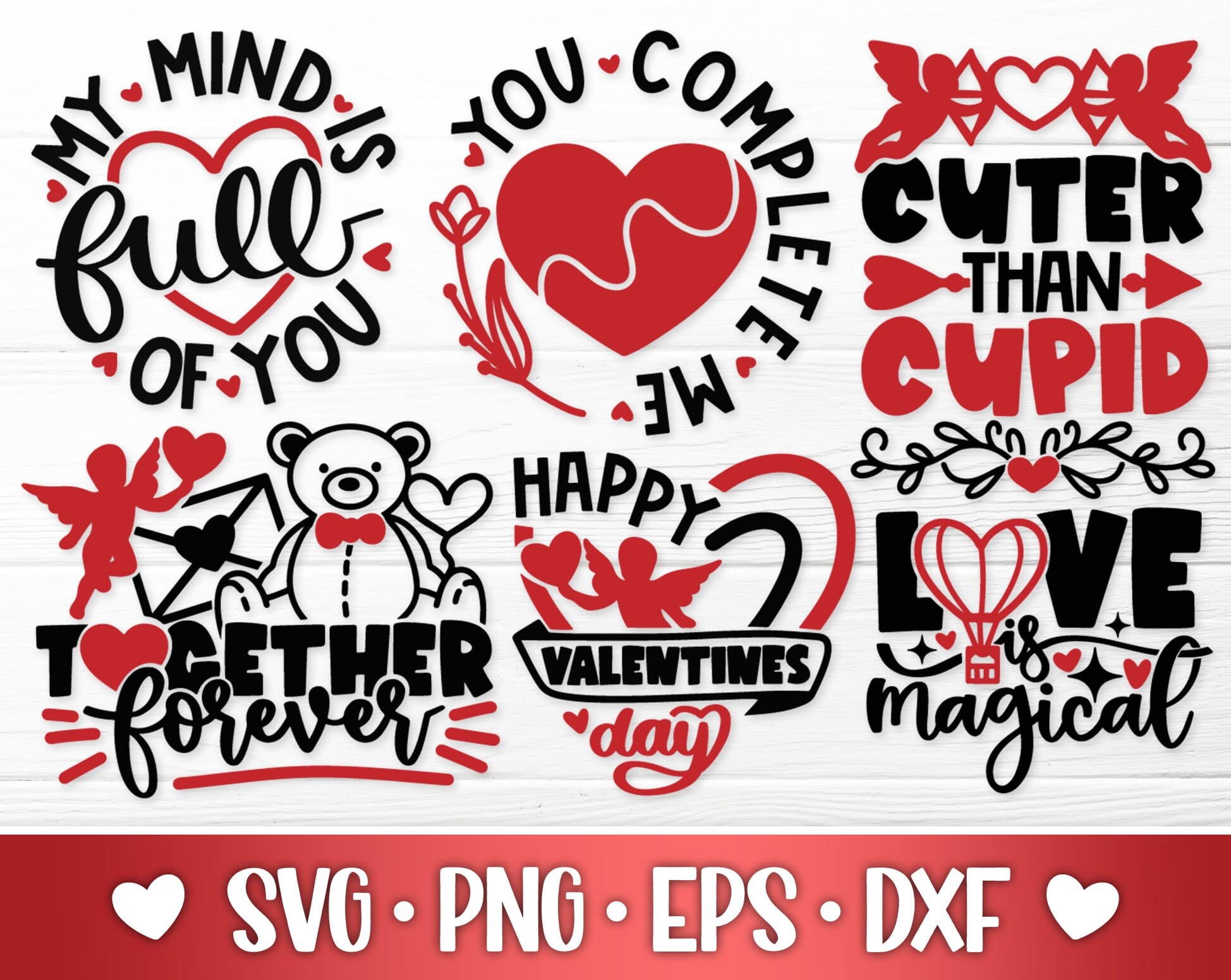 Valentines Svg Bundle | Valentines Day Svg | Love Svg - Etsy