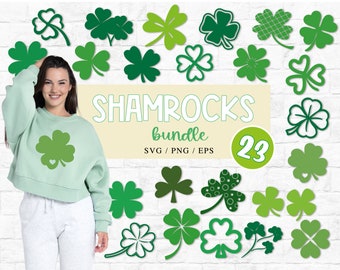 Shamrock Svg Bundle | St Patricks Day Svg | Clover Svg