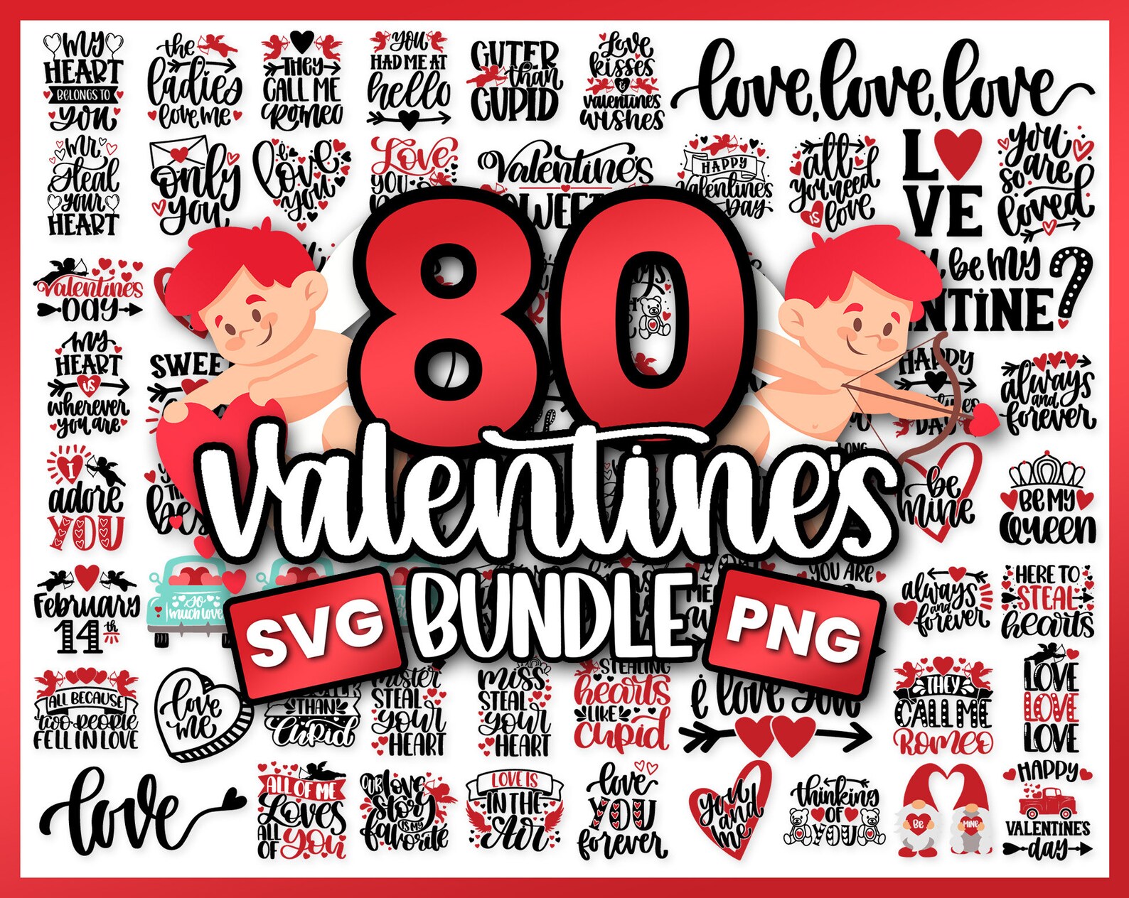 Valentines Day Svg Bundle | Valentines Day Quotes Svg | Love Quotes Svg ...