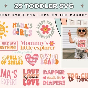 Toddler SVG Bundle / Boho Toddler Svg / Boho Mom Svg Bundle / Baby Svg Bundle / Funny Kids Designs