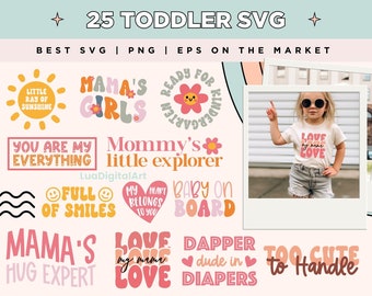 Pakiet SVG dla maluchów / Boho SVG dla maluchów / Pakiet SVG dla mam Boho / Pakiet SVG dla niemowląt / Zabawne projekty dla dzieci