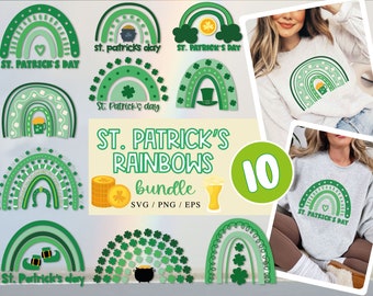 St Patricks Rainbow Svg Bundle | St Patricks Day Svg | Lucky Svg