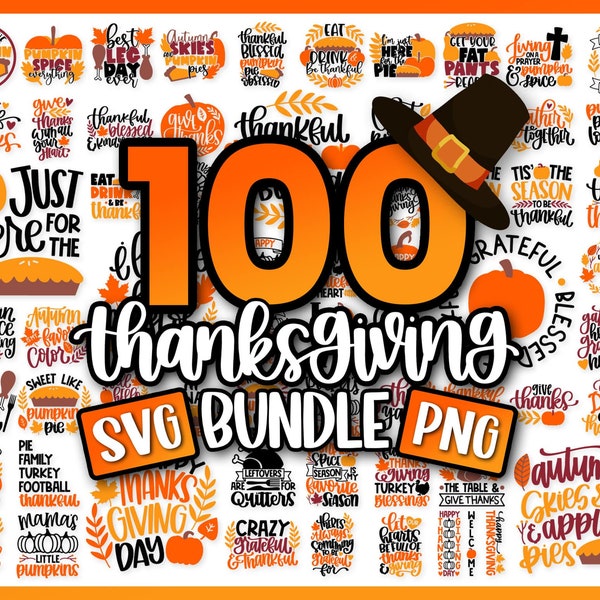 Thanksgiving Svg Bundle | Fall Svg | Thankful Svg