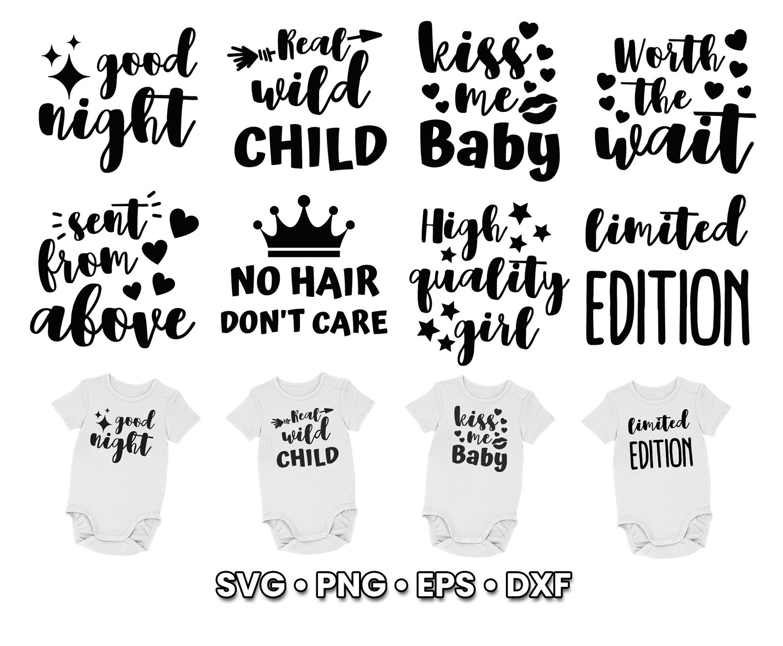 Baby SVG Bundle Onesie Svg 1OO Baby Onesie Svg | Etsy