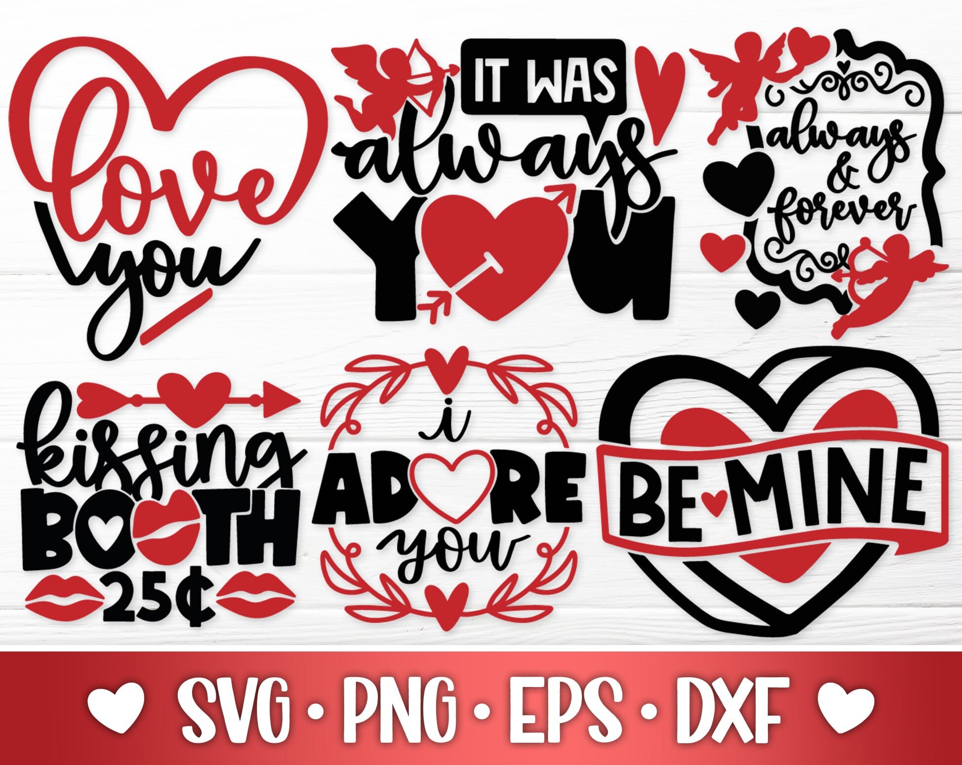 Valentines Svg Bundle | Valentines Day Svg | Love Svg - Etsy