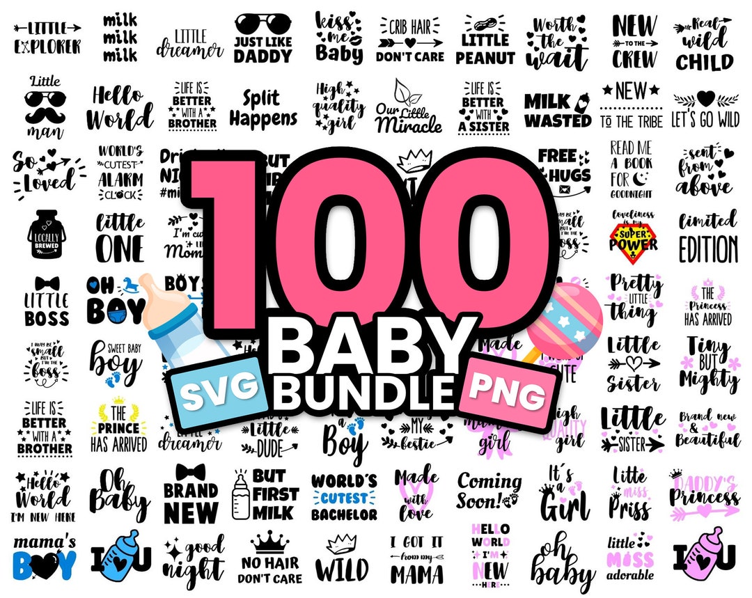 Baby SVG Bundle | Onesie Svg | 1OO Baby Onesie Svg - Etsy