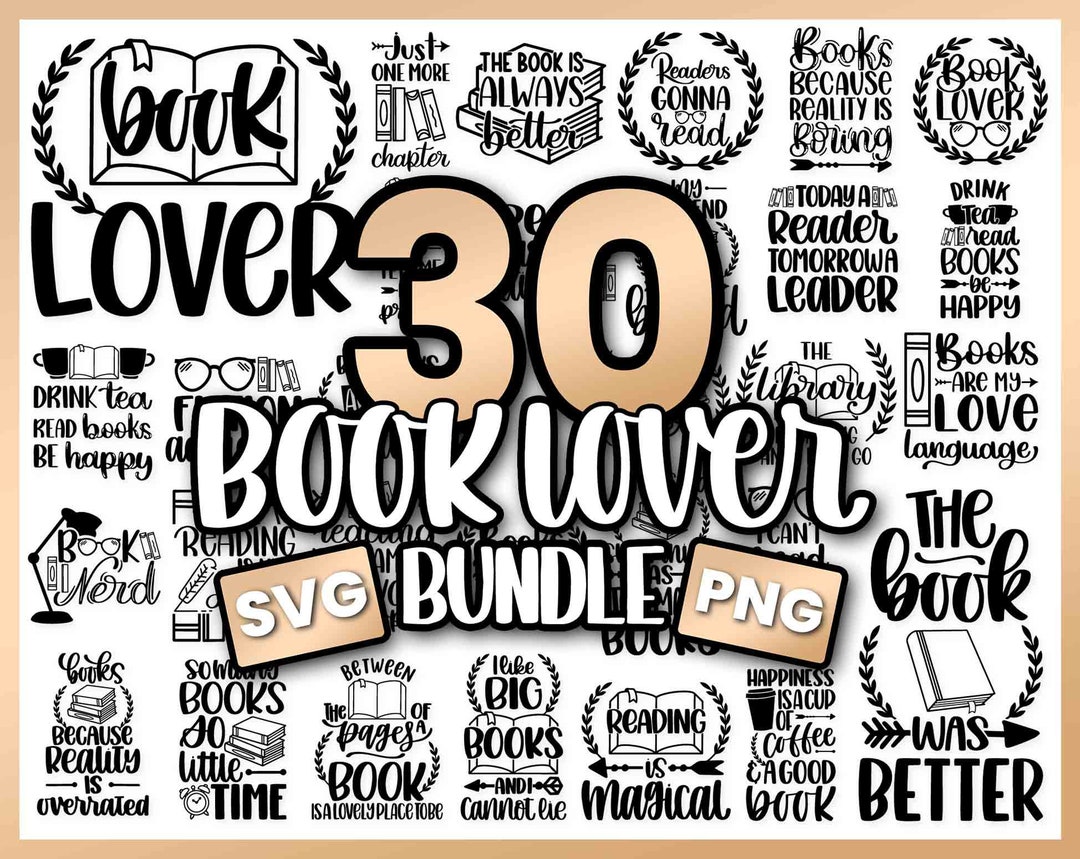 Reading Svg Bundle | Book Svg | Book Lover Svg - Etsy