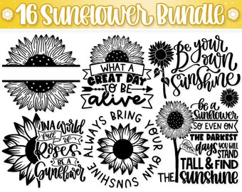 Sonnenblumen Svg Bündel | Blumen Svg | Floraler Svg