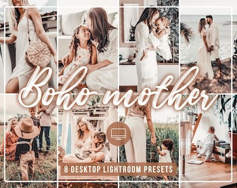 8 Mobile Lightroom Presets, Boho presets, Mobile Presets, Instagram Filters, Bright Light Airy presets | Outdoor presets for Lightroom