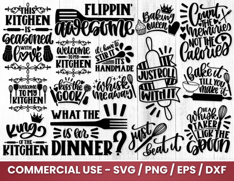 Kitchen Svg Bundle | Svg Cut Files for Cricut - Etsy