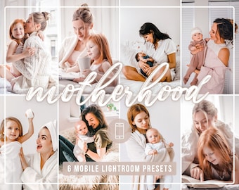 8 gotowych ustawień dla aplikacji Lightroom Mobile | Presety portretowe | Presety Clean Bright Airy | Presety macierzyste