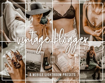 8 Lightroom Mobile Presets Vintage | Instagram blogger presets | Brown Moody presets