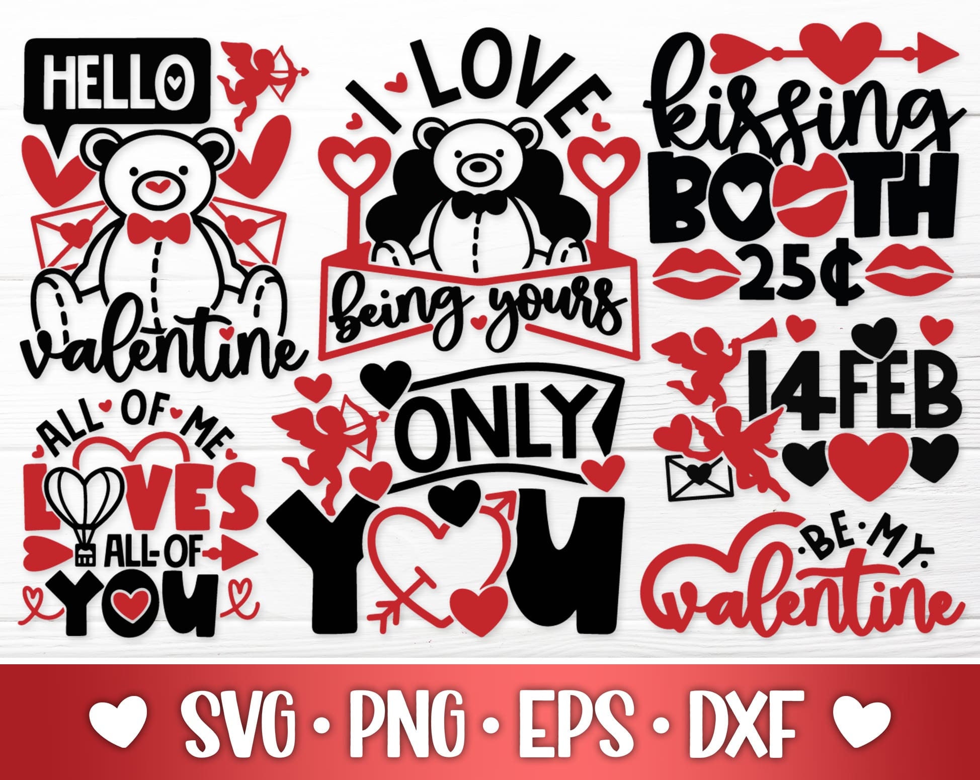 Valentines Svg Bundle | Valentines Day Svg | Love Svg - Etsy