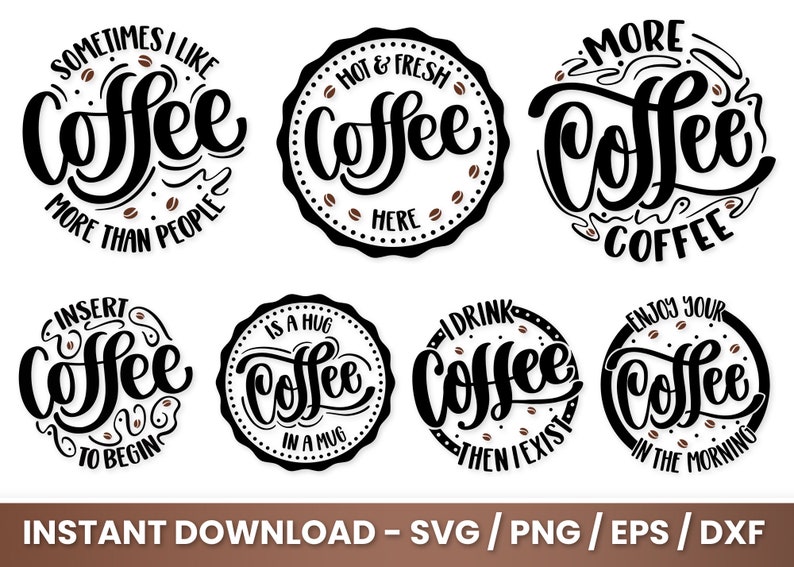 Coffee Svg Bundle Coffe Quotes Svg Coffee Sayings Svg  Etsy