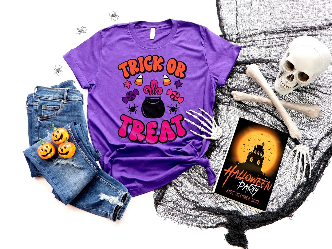 Trick or Treat Svg | Halloween Retro Svg | Shirt Svg Png Eps Dxf | SVG ...