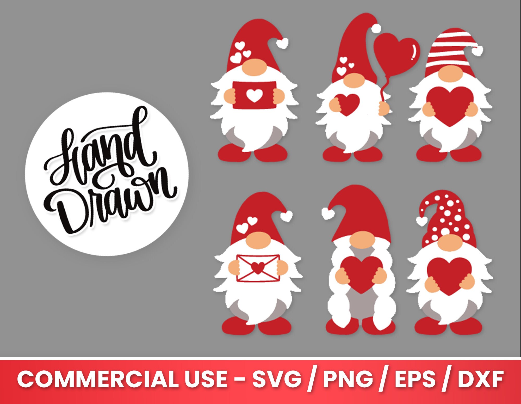 Valentines Day Svg | Gnome Svg Bundle | Valentines Gnomes Svg - Etsy
