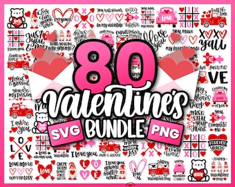 Valentines Day Svg Bundle | Valentines Svg Bundle for girls | Love Quotes Svg | Heart Svg