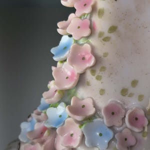Elegant Baby Pink Bud Vase by Lefton China with Delicate Porcelain Flowers image 5