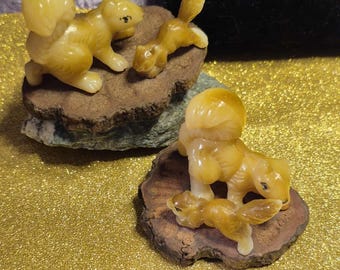 Cute Miniature Squirrel Family Figurine - Vintage Mini Resin Squirrels RARE Unicorn co Hong Kong