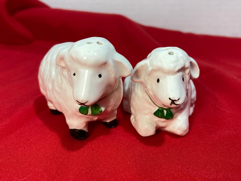 Cute Vintage Lamb or Sheep Salt and Pepper Shakers Adorable Etsy