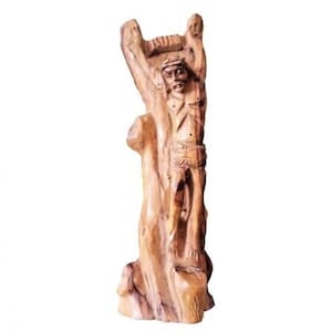 Beautiful Midcentury Mexican Christian Wood Carving - Jesus Crucifixion Statue - Hand-Carved 1950s - Gorgeous Religious Gift