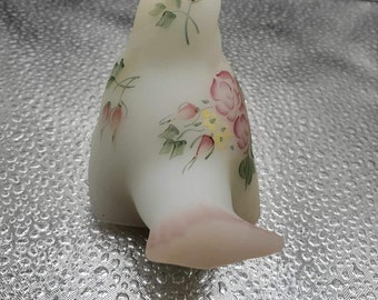 Vintage Fenton Milky White Glass Bird 95th Anniversary