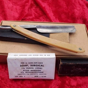 ANTIQUE Straight Blade - Koken Imperial Eagle Razor Mens Shaving by FOX ...