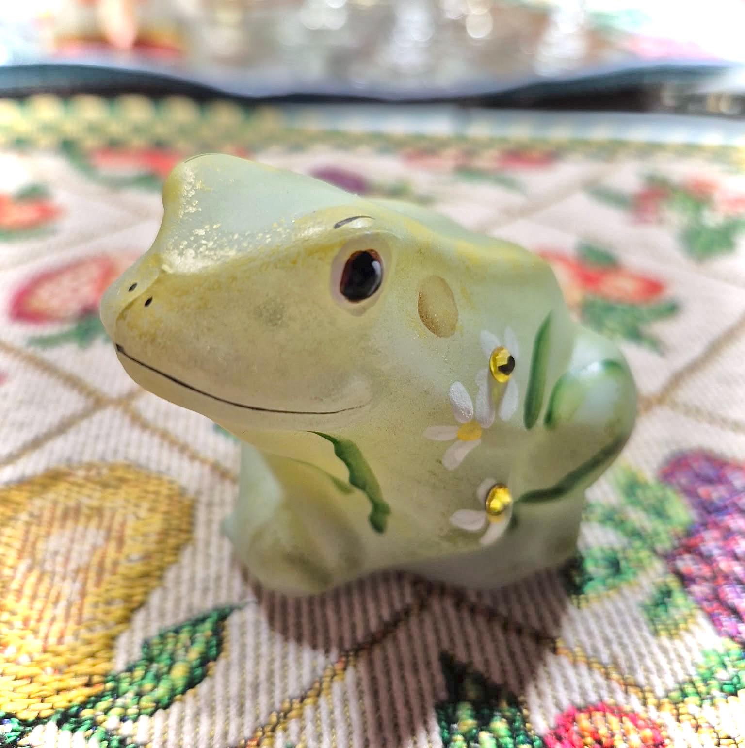 Fenton glass frog - Etsy 日本