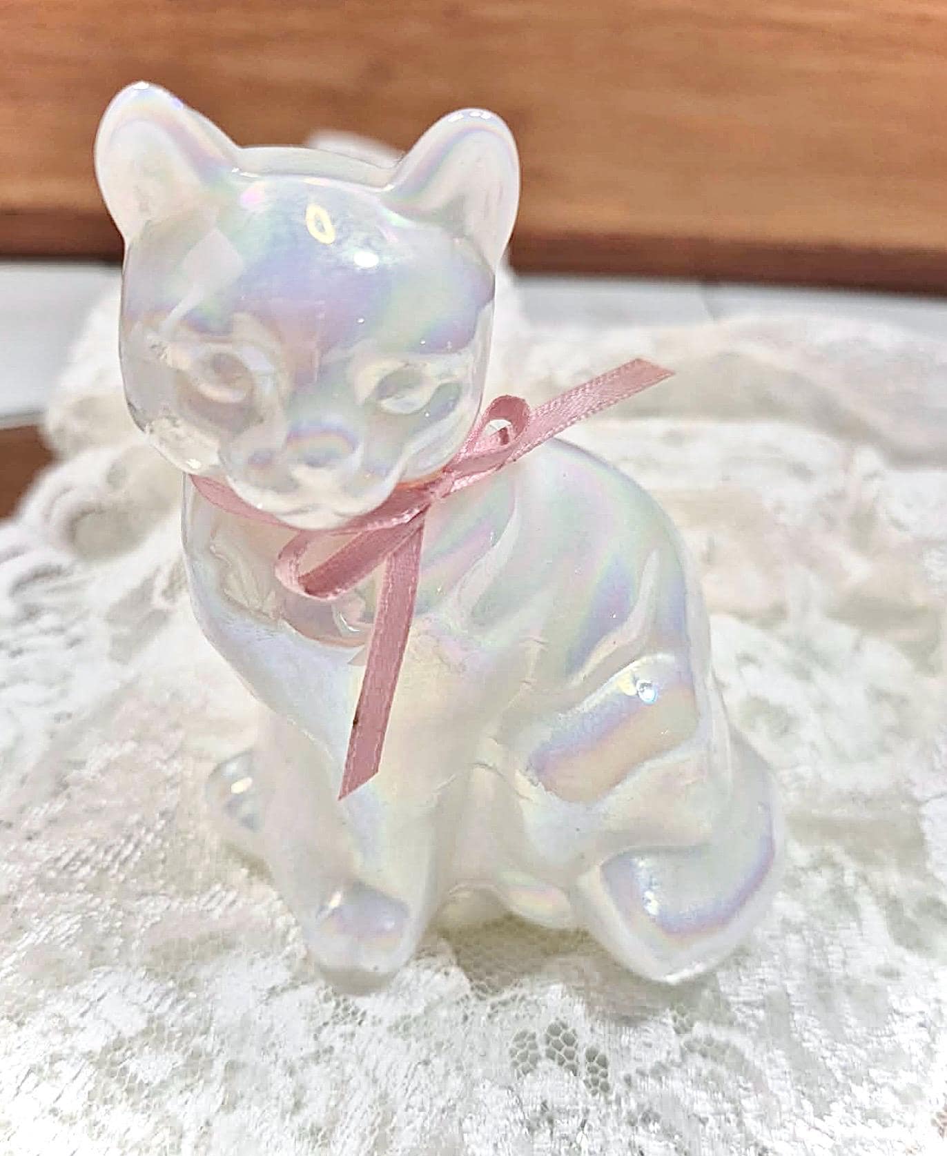 Fenton Pearl Cat - Etsy