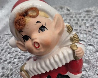 ミュージカル　ダンシング　ハッピーサンタ　1960年代　［希少 ヴィンテージ] 1960s Holt Howard Santa Express Planter - Santa Claus & Train