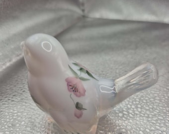 Fenton Bird of Happiness in Elegant Rich Ruby Red Glass, Amberina