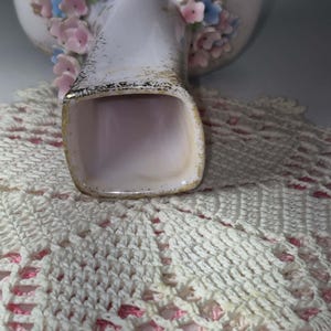 Elegant Baby Pink Bud Vase by Lefton China with Delicate Porcelain Flowers image 7
