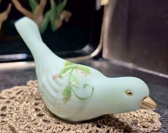Fenton Bird of Happiness in Elegant Rich Ruby Red Glass, Amberina