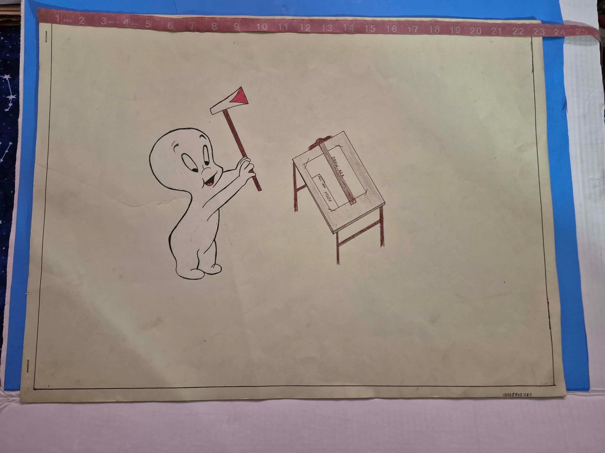 MSOE Drafting - 1960 Vintage Engineer Drawing Including Casper Ghost ...