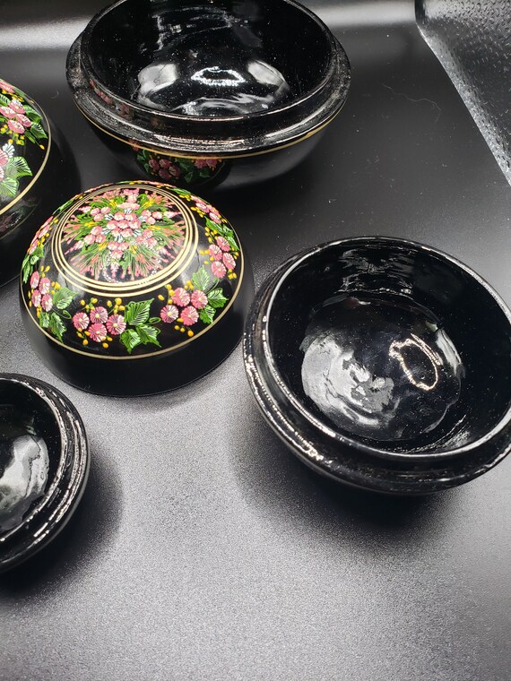 Intriguing Nesting Decorative Round Boxes From Th… - image 9