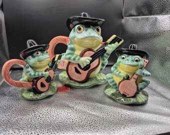Dept 56 Whimsical 5 Piece Frog Tea Set Teapot New in Box - Etsy