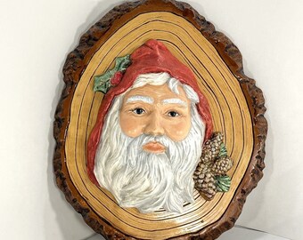 Vintage Weihnachtsmann-Dekoration – einzigartige Weihnachts-Wand- oder Türplakette