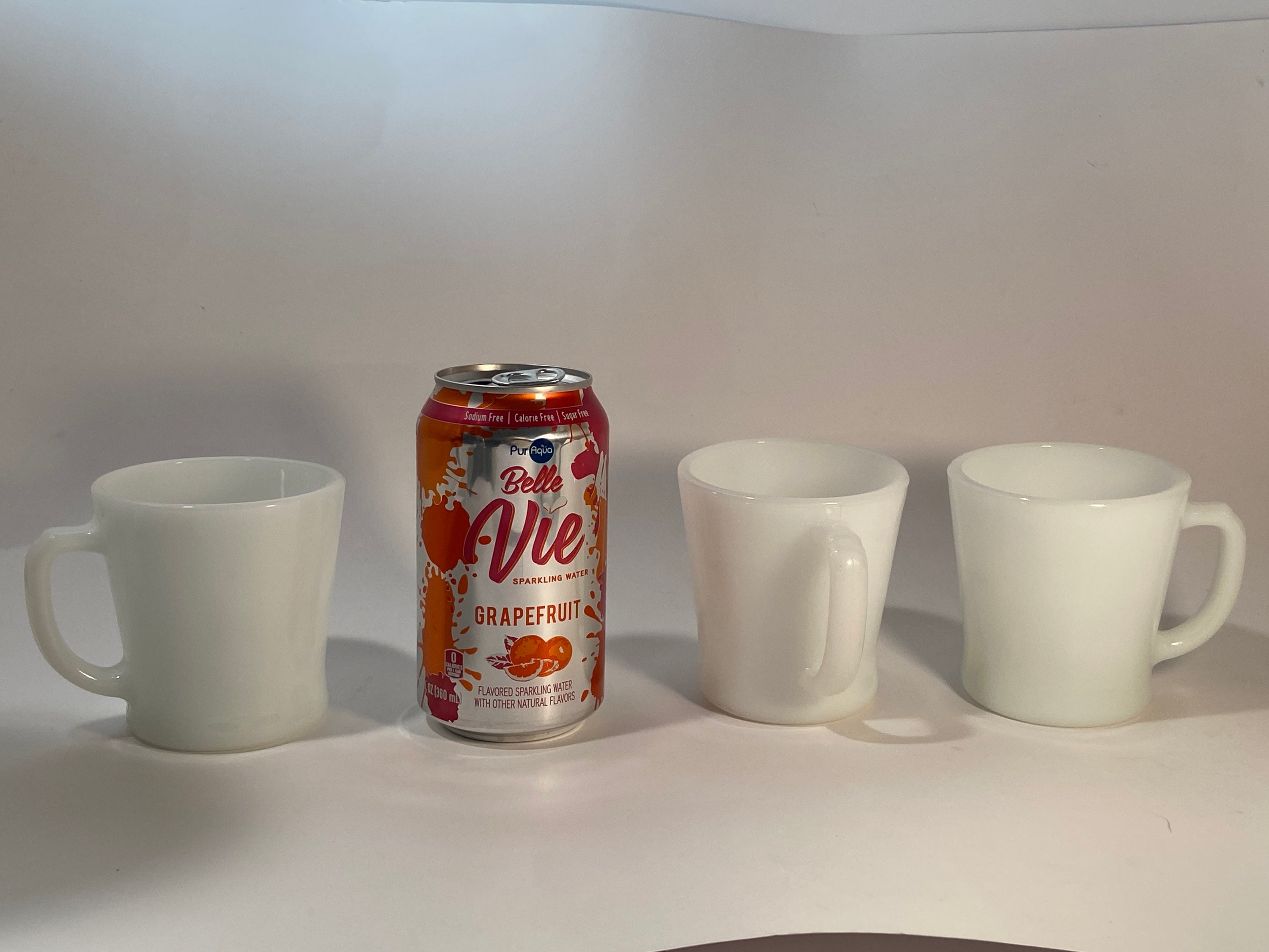 Collectible Vintage Fire King Set White Milk Glass Mugs & Etsy