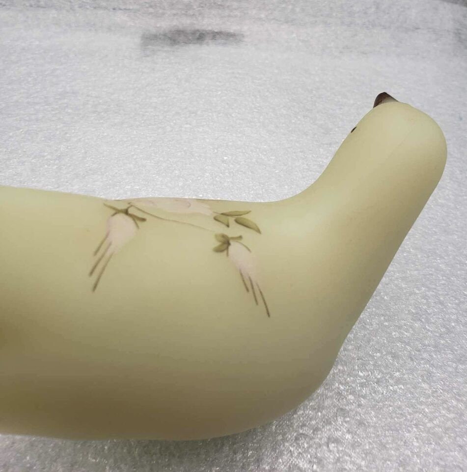 Vintage Fenton Bird of Happiness Hand-painted RARE Pink Rose Vintage Fenton Bird of Happiness Hand-painted RARE Pink Rose