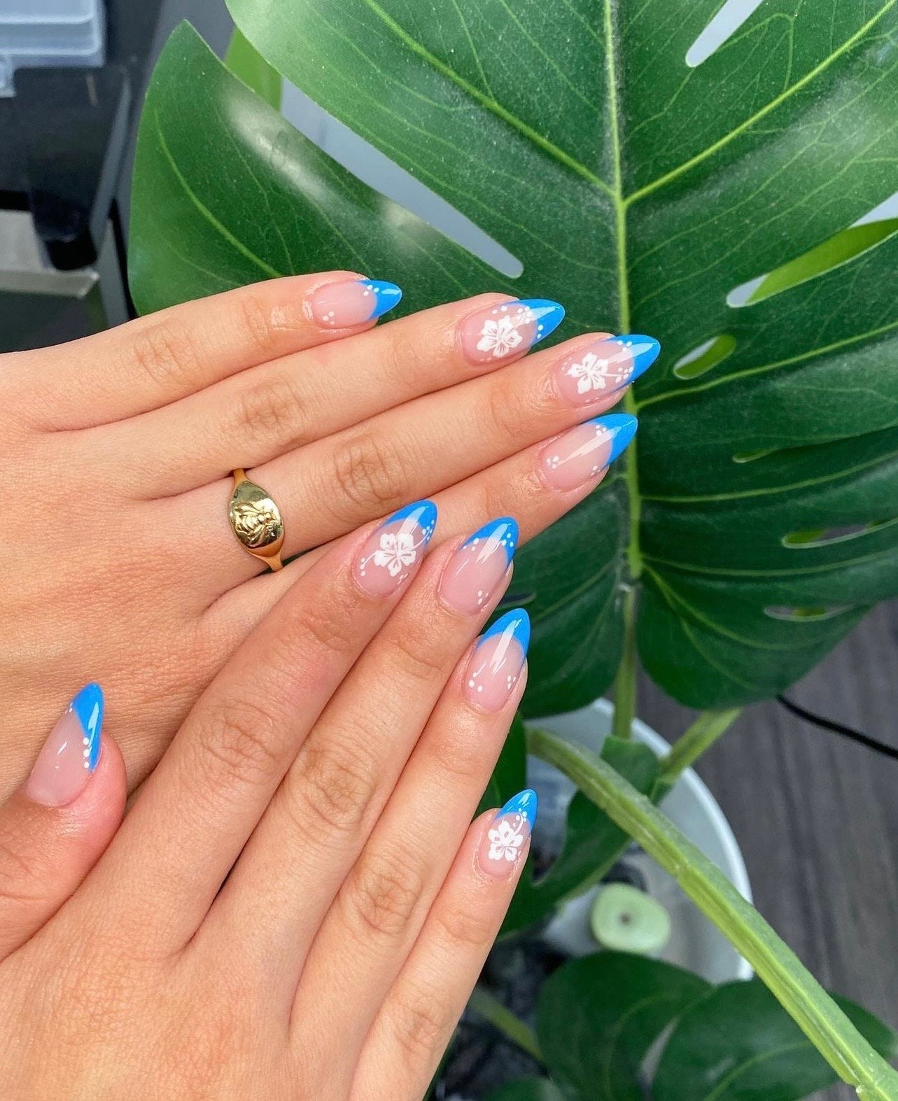 Preppy French Nails That Shine