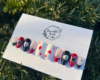8 Ball Nails |Fake Nails | Press On Nails | Glue On Nails