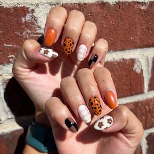 Fall Nails| Floral Nails | Fake Nails | Press On Nails | Glue On Nails