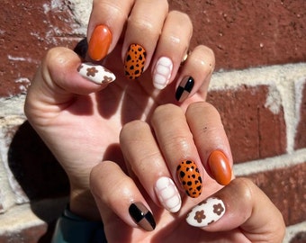 Fall Nails| Floral Nails | Fake Nails | Press On Nails | Glue On Nails